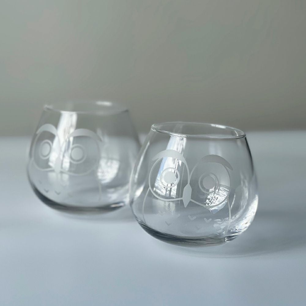 ガラス製フクロウ2個 Fukurou Glass 2羽 | フレックスギャラリー
